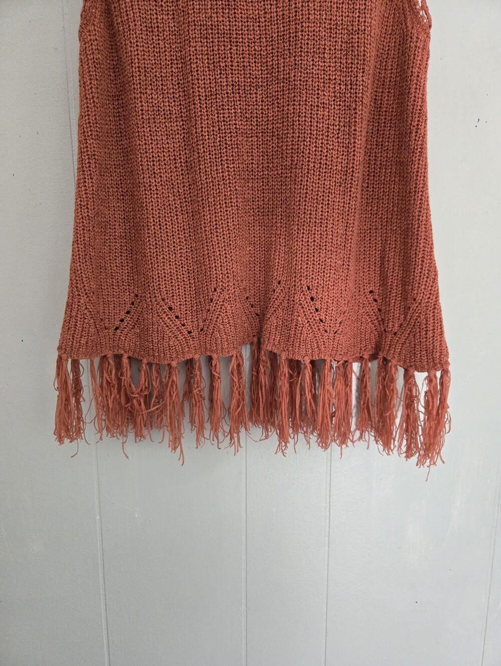 Anthropologie Pepin Rust Fringe Knit Tank - Picture 3 of 9